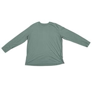 Fresh Clean Tees Mens 3XL Long Sleeve Crewneck T-Shirt Sage Olive Green